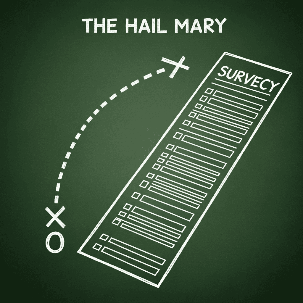 The Hail Mary play diagram